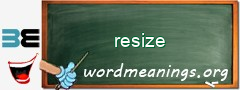 WordMeaning blackboard for resize